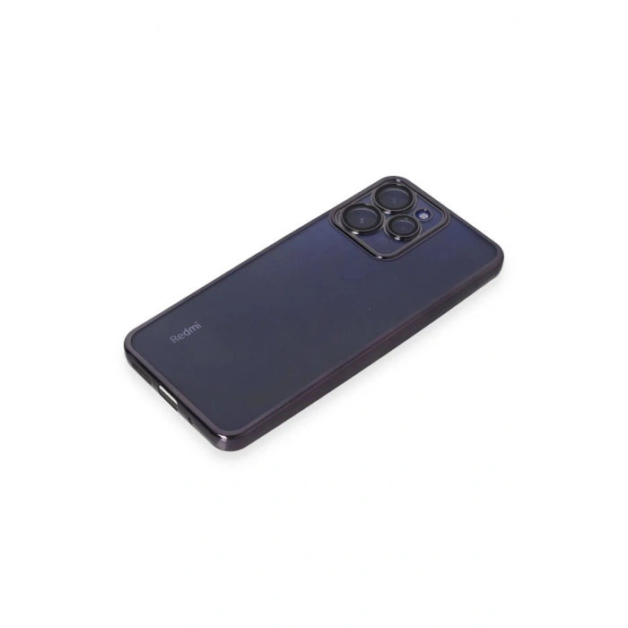 HarmonyAura  Xiaomi Redmi 12 Kılıf Lensli Silikon - Mor