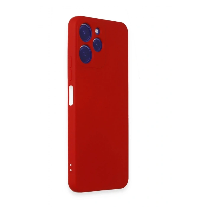 HarmonyAura  Xiaomi Redmi 12 Kılıf Nano Içi Kadife Silikon - Kırmızı