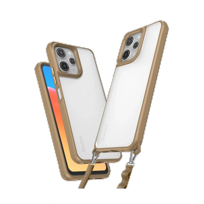 HarmonyAura  Xiaomi Redmi 12 Kılıf Penta Silikon Kılıf - Çöl Titanyum