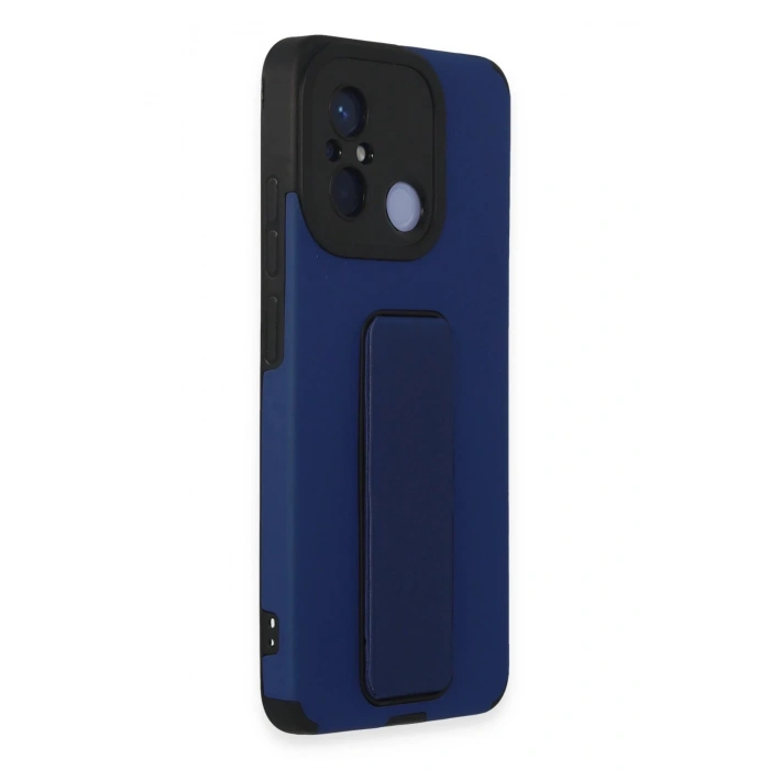 HarmonyAura  Xiaomi Redmi 12c Kılıf Mega Standlı Silikon - Mavi