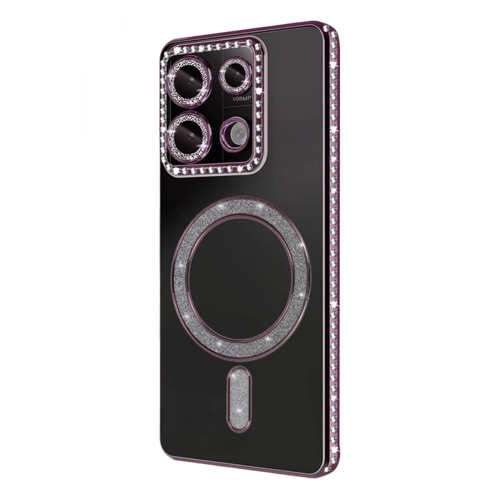 HarmonyAura Xiaomi Redmi 13C Joke Simli Magneticsafe Kılıf - Pembe