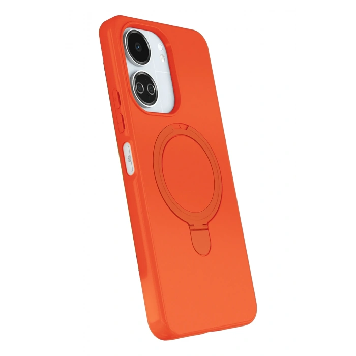 HarmonyAura Xiaomi Redmi 13C Regal Magsafe Standlı Kapak - Turuncu