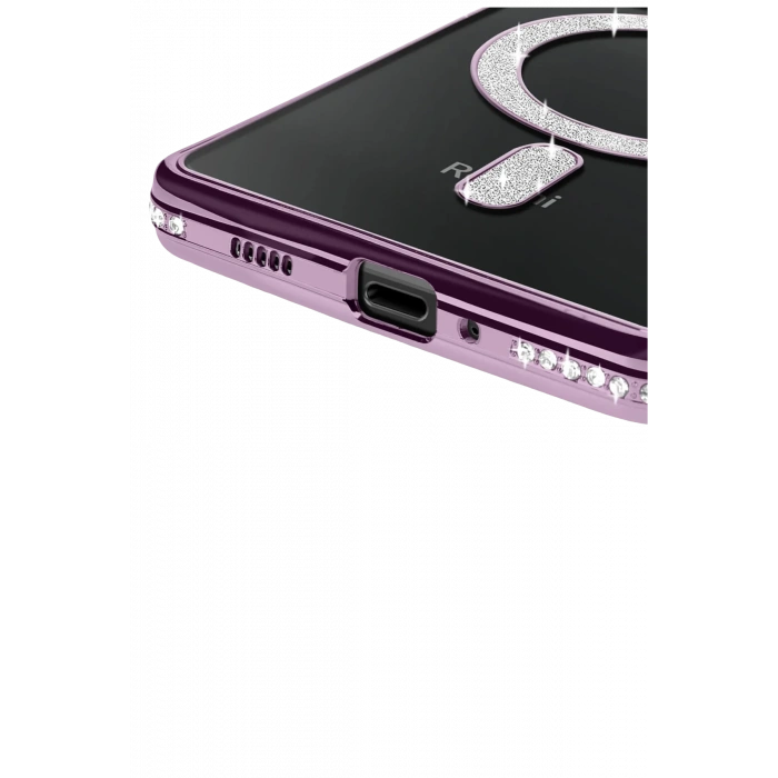 HarmonyAura Xiaomi Redmi 14C Joke Simli Magneticsafe Kılıf - Derin Mor