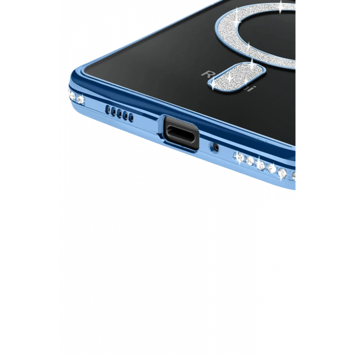 HarmonyAura Xiaomi Redmi 14C Joke Simli Magneticsafe Kılıf - Mavi