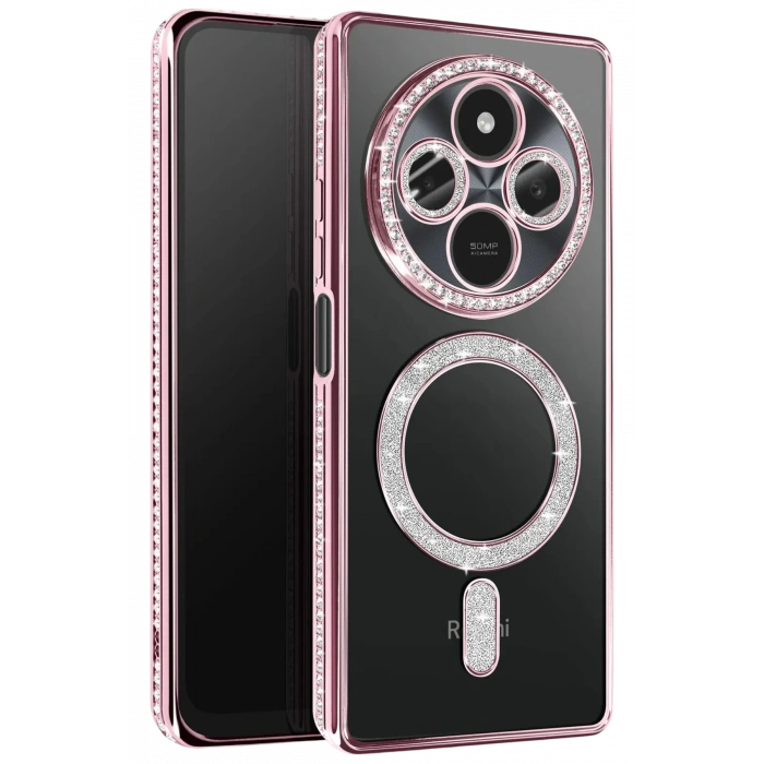 HarmonyAura Xiaomi Redmi 14C Joke Simli Magneticsafe Kılıf - Pembe