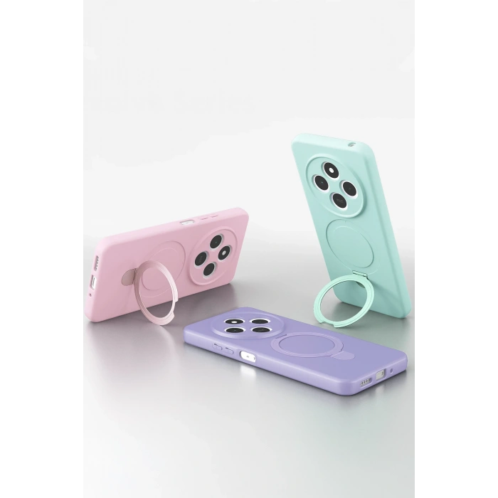 HarmonyAura Xiaomi Redmi 14C Regal Magsafe Standlı Kapak - Çöl Titanyum