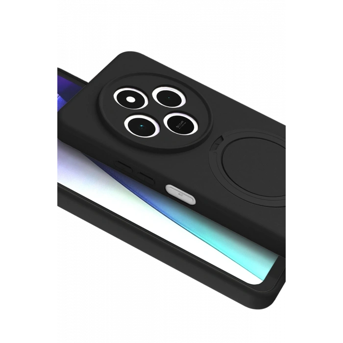 HarmonyAura Xiaomi Redmi 14C Regal Magsafe Standlı Kapak - Siyah