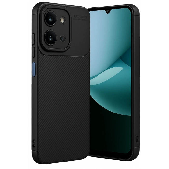 HarmonyAura Xiaomi Redmi 15C 4G Auto Focus Karbon Kapak - Siyah