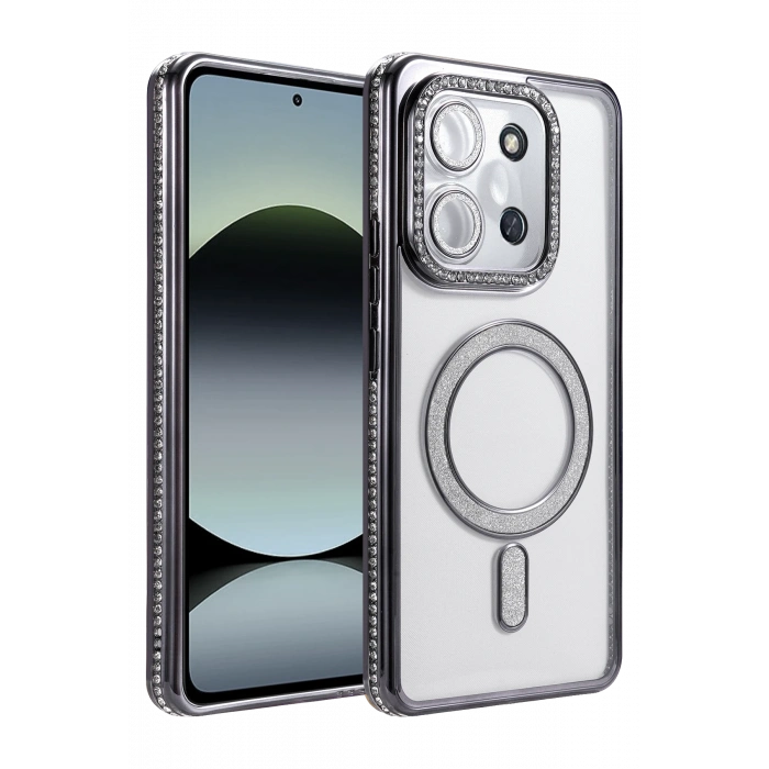 HarmonyAura Xiaomi Redmi 15C 4G Joke Simli Magneticsafe Kılıf - Siyah