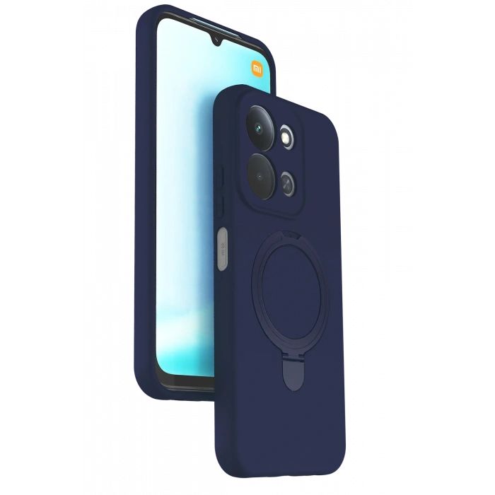 HarmonyAura Xiaomi Redmi 15C 4G Regal Magsafe Standlı Kapak - Lacivert