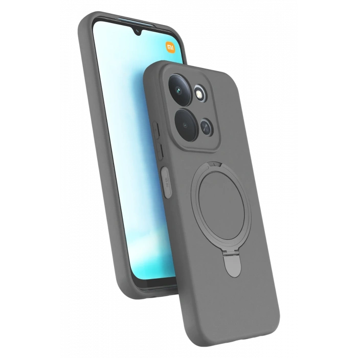 HarmonyAura Xiaomi Redmi 15C 4G Regal Magsafe Standlı Kapak - Titan Gri