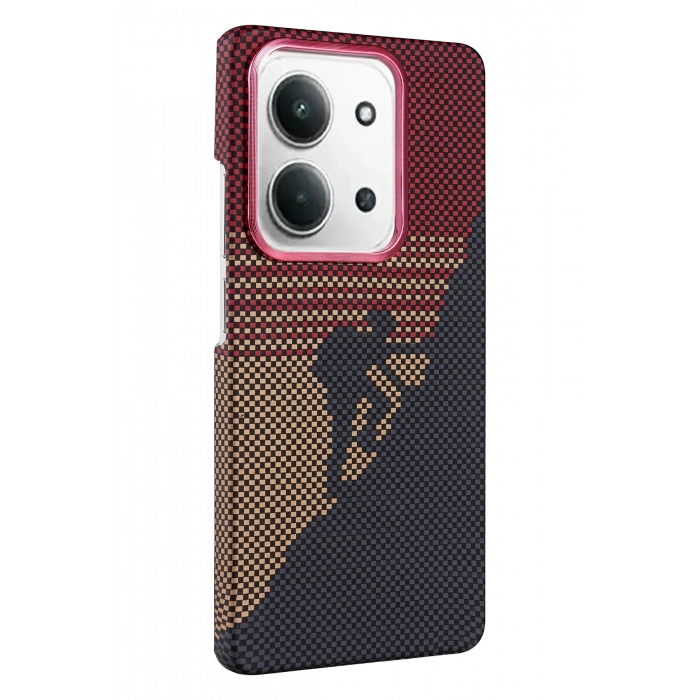 HarmonyAura Xiaomi Redmi 15C 4G Vega Magsafe Kapak - Kırmızı