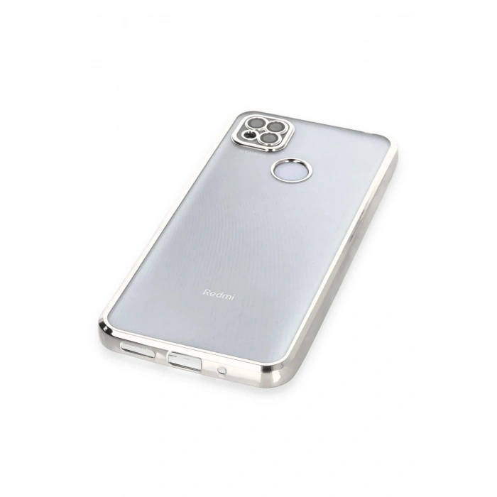 HarmonyAura  Xiaomi Redmi 9c Kılıf Lensli Silikon - Gümüş