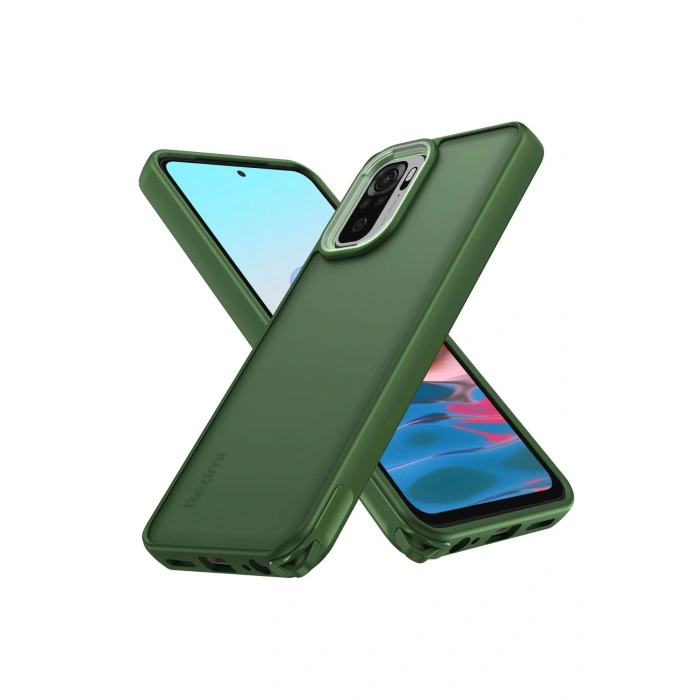 HarmonyAura  Xiaomi Redmi Note 10 Pro Kılıf Elegant Kapak - Yeşil