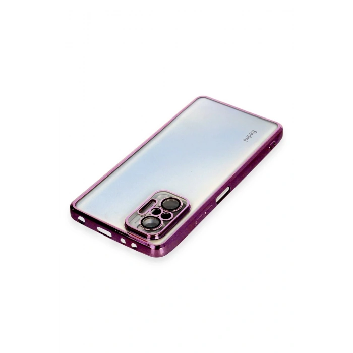 HarmonyAura  Xiaomi Redmi Note 10 Pro Kılıf Lensli Silikon - Mor