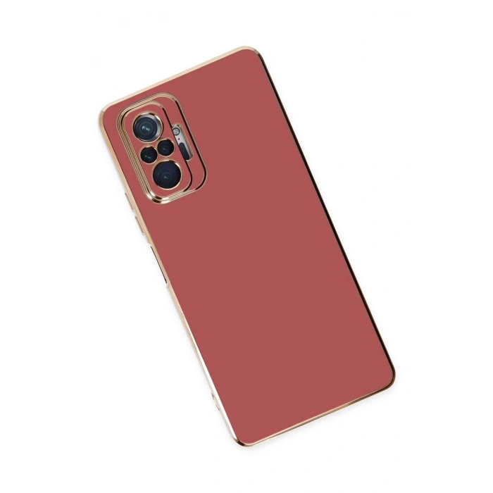 HarmonyAura  Xiaomi Redmi Note 10 Pro Kılıf Volet Silikon - Kırmızı