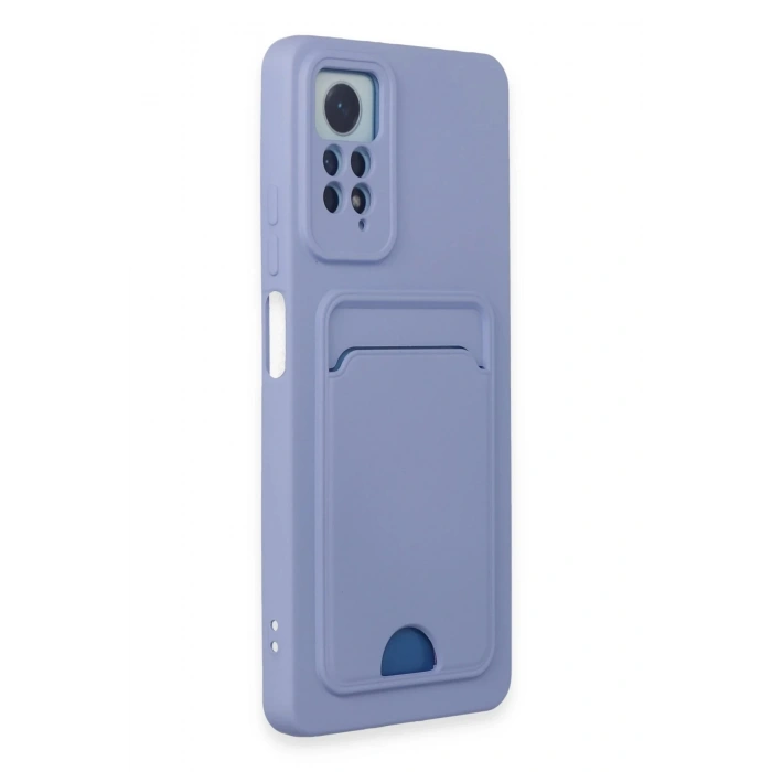 HarmonyAura  Xiaomi Redmi Note 11 Pro Kılıf Kelvin Kartvizitli Silikon - Lila