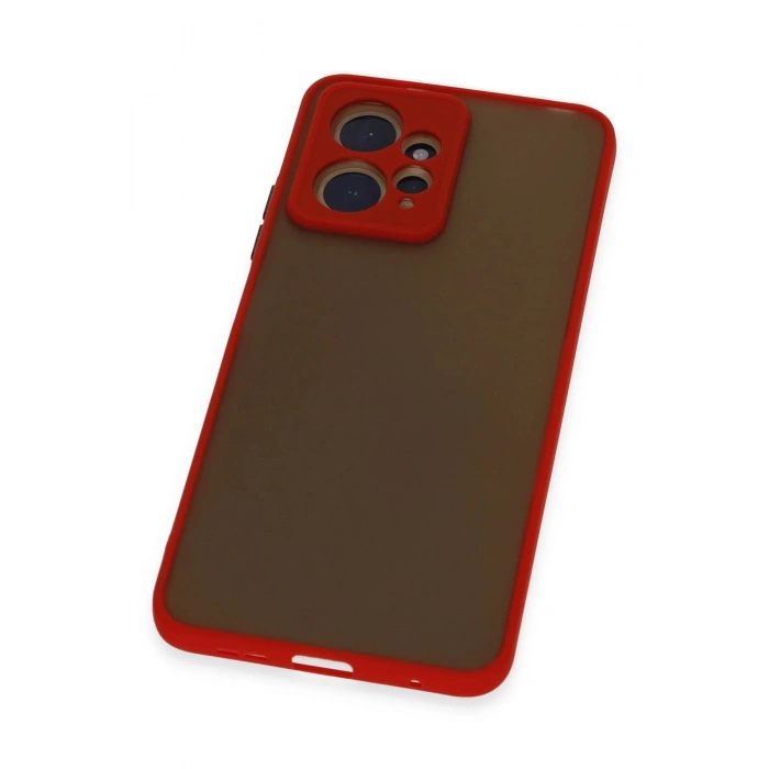 HarmonyAura  Xiaomi Redmi Note 12 4g Kılıf Montreal Silikon Kapak - Kırmızı