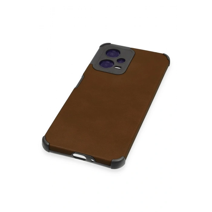 HarmonyAura  Xiaomi Redmi Note 12 5g Kılıf Loop Deri Silikon - Kahverengi