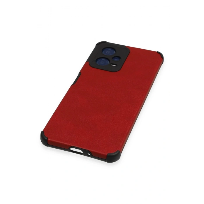 HarmonyAura  Xiaomi Redmi Note 12 5g Kılıf Loop Deri Silikon - Kırmızı
