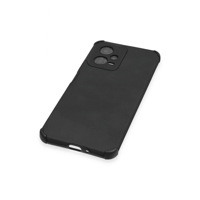 HarmonyAura  Xiaomi Redmi Note 12 5g Kılıf Loop Deri Silikon - Siyah