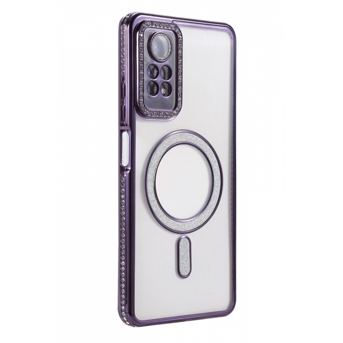 HarmonyAura Xiaomi Redmi Note 12 Pro 4G Joke Simli Magneticsafe Kılıf - Derin Mor