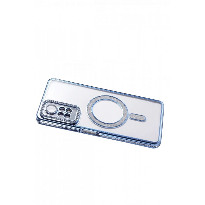 HarmonyAura Xiaomi Redmi Note 12 Pro 4G Joke Simli Magneticsafe Kılıf - Mavi