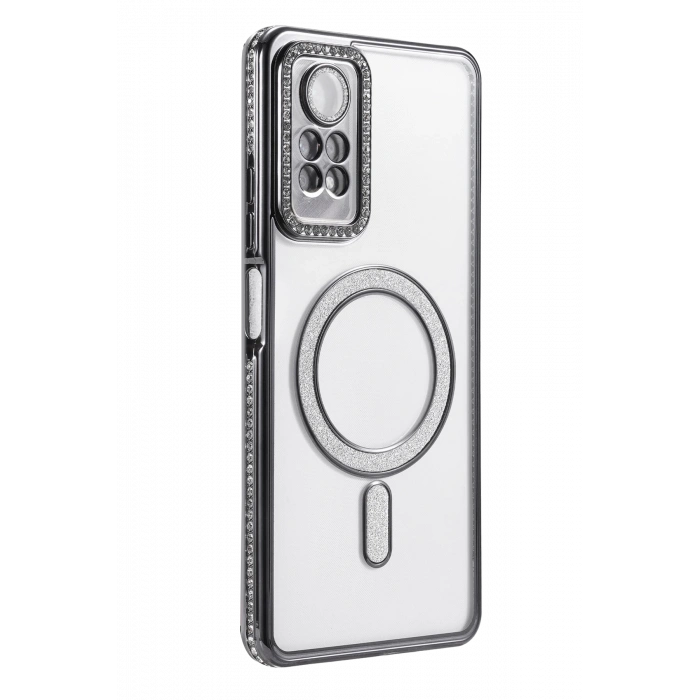 HarmonyAura Xiaomi Redmi Note 12 Pro 4G Joke Simli Magneticsafe Kılıf - Siyah