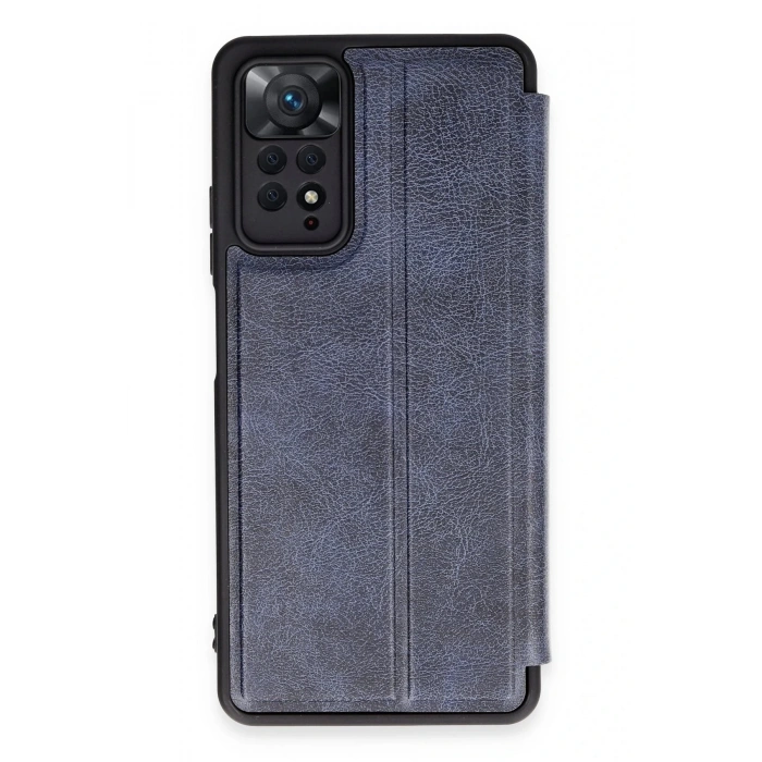 HarmonyAura  Xiaomi Redmi Note 12 Pro 4g Kılıf Flip Cover - Lacivert