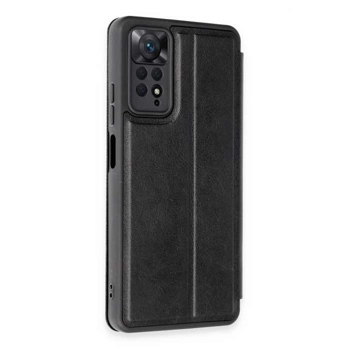 HarmonyAura  Xiaomi Redmi Note 12 Pro 4g Kılıf Flip Cover - Siyah