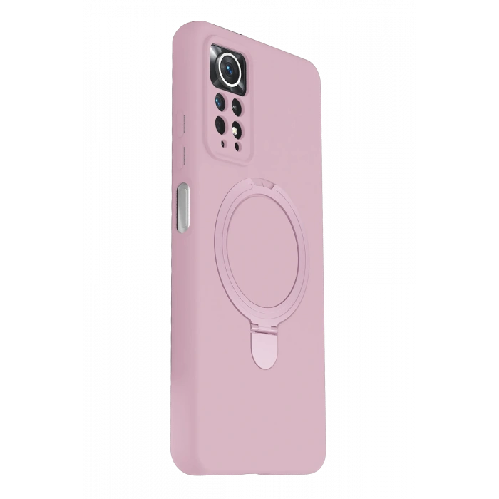 HarmonyAura Xiaomi Redmi Note 12 Pro 4G Regal Magsafe Standlı Kapak - Açık Pembe