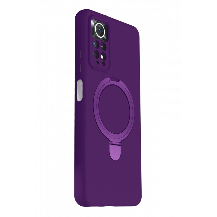 HarmonyAura Xiaomi Redmi Note 12 Pro 4G Regal Magsafe Standlı Kapak - Derin Mor