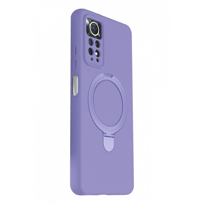 HarmonyAura Xiaomi Redmi Note 12 Pro 4G Regal Magsafe Standlı Kapak - Lila