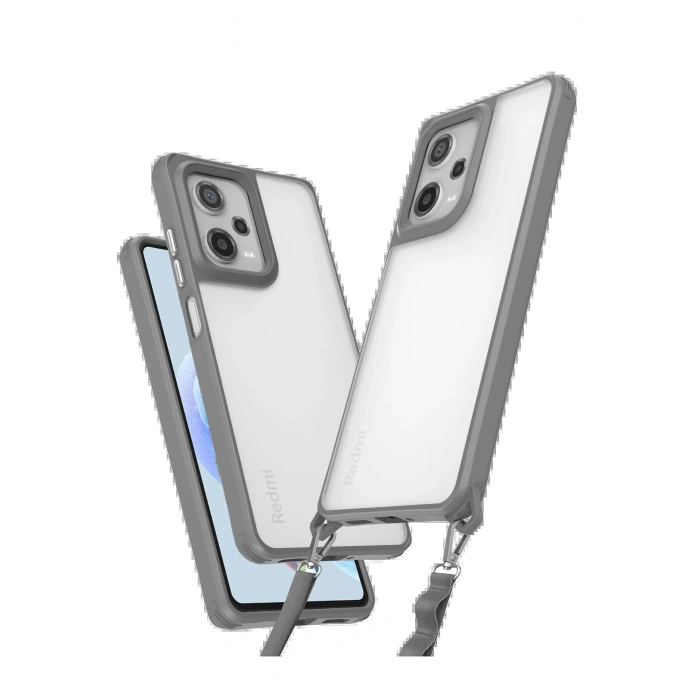 HarmonyAura  Xiaomi Redmi Note 12 Pro 5g Kılıf Penta Silikon Kılıf - Titan Gri