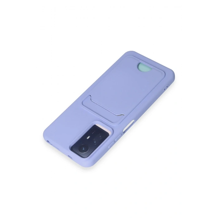 HarmonyAura  Xiaomi Redmi Note 12s Kılıf Kelvin Kartvizitli Silikon - Lila