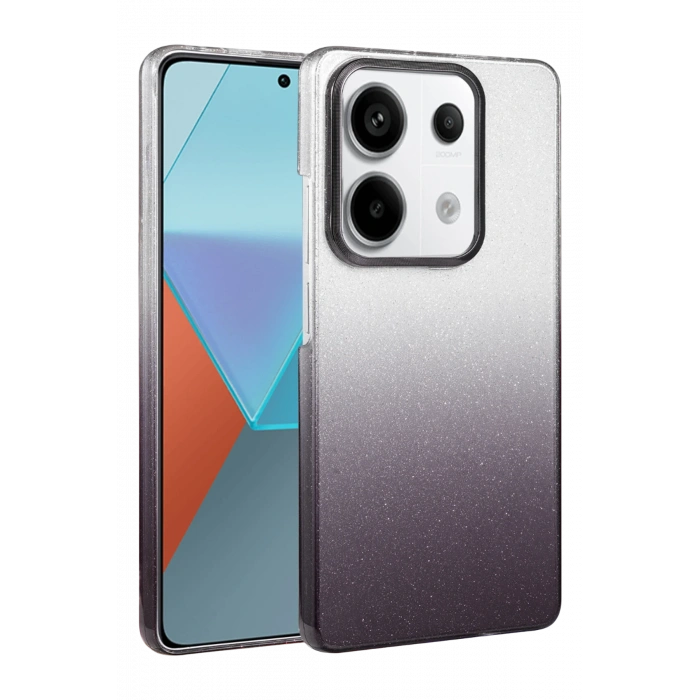 HarmonyAura Xiaomi Redmi Note 13 Pro 4G Glossy Kapak - Siyah