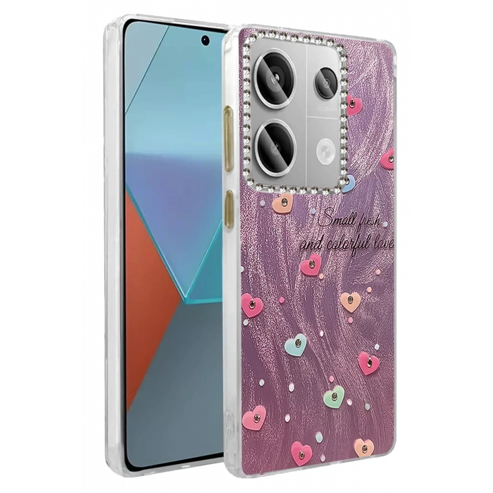 HarmonyAura Xiaomi Redmi Note 13 Pro 4G Kılıf Blade Aynalı Desenli Kapak - Desen 8