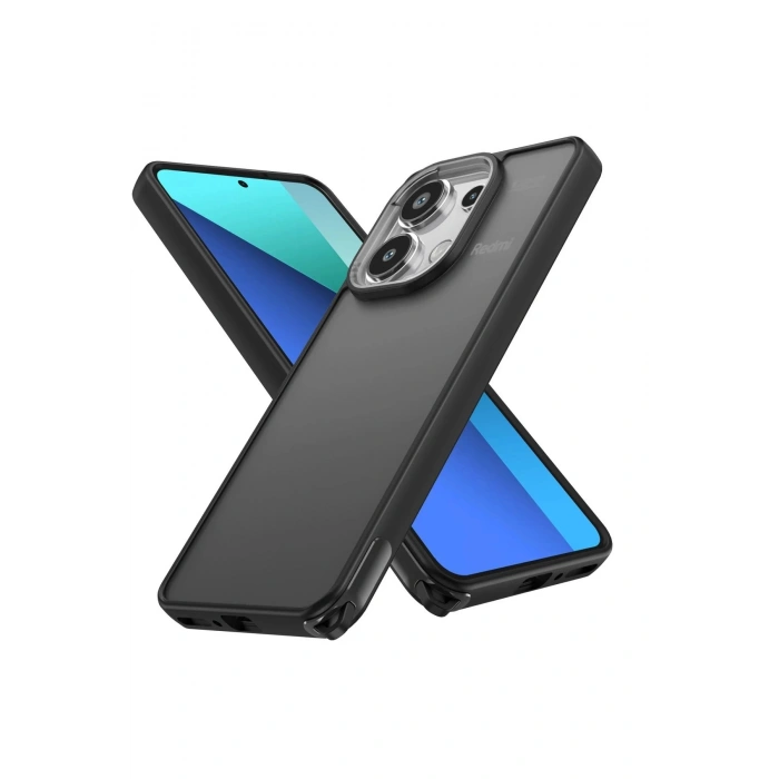 HarmonyAura  Xiaomi Redmi Note 13 Pro 4g Kılıf Elegant Kapak - Siyah