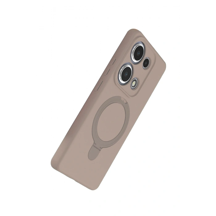 HarmonyAura Xiaomi Redmi Note 13 Pro 4G Regal Magsafe Standlı Kapak - Çöl Titanyum