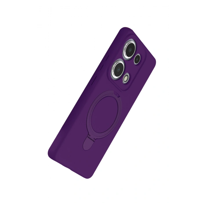 HarmonyAura Xiaomi Redmi Note 13 Pro 4G Regal Magsafe Standlı Kapak - Derin Mor