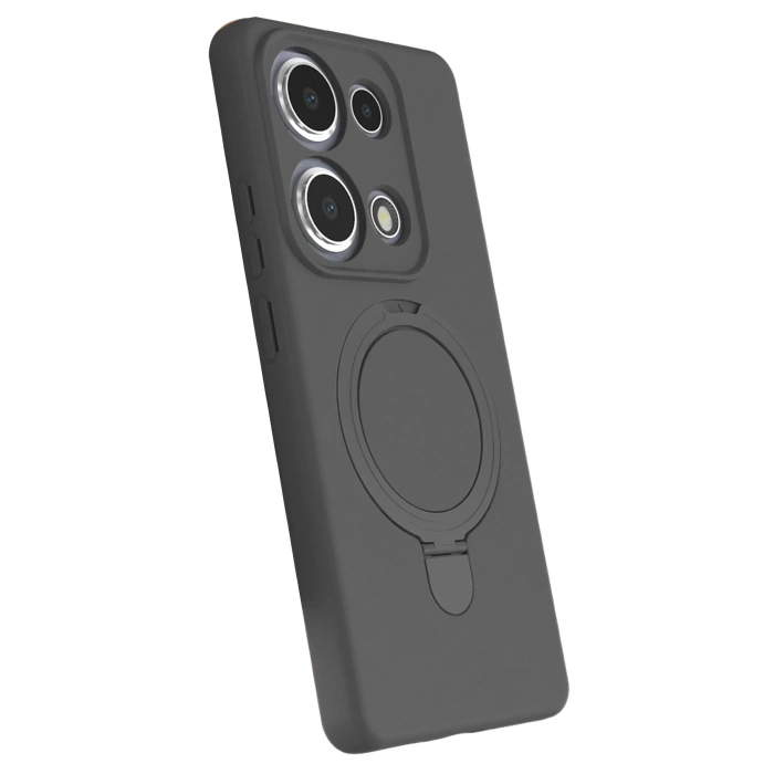 HarmonyAura Xiaomi Redmi Note 13 Pro 4G Regal Magsafe Standlı Kapak - Titan Gri