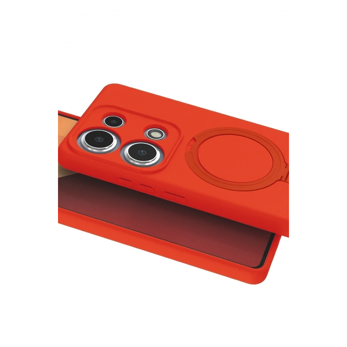 HarmonyAura Xiaomi Redmi Note 13 Pro 4G Regal Magsafe Standlı Kapak - Turuncu