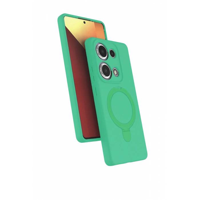 HarmonyAura Xiaomi Redmi Note 13 Pro 4G Regal Magsafe Standlı Kapak - Yeşil