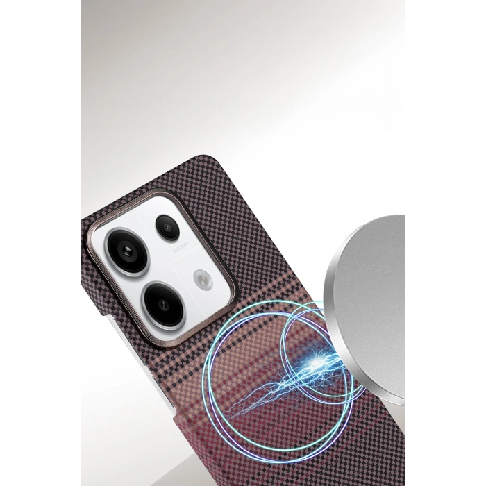 HarmonyAura Xiaomi Redmi Note 13 Pro 4G Vega Magsafe Kapak - Siyah