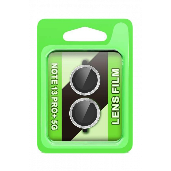 HarmonyAura Xiaomi Redmi Note 13 Pro Plus Raze Metal Kamera Lens - Gümüş