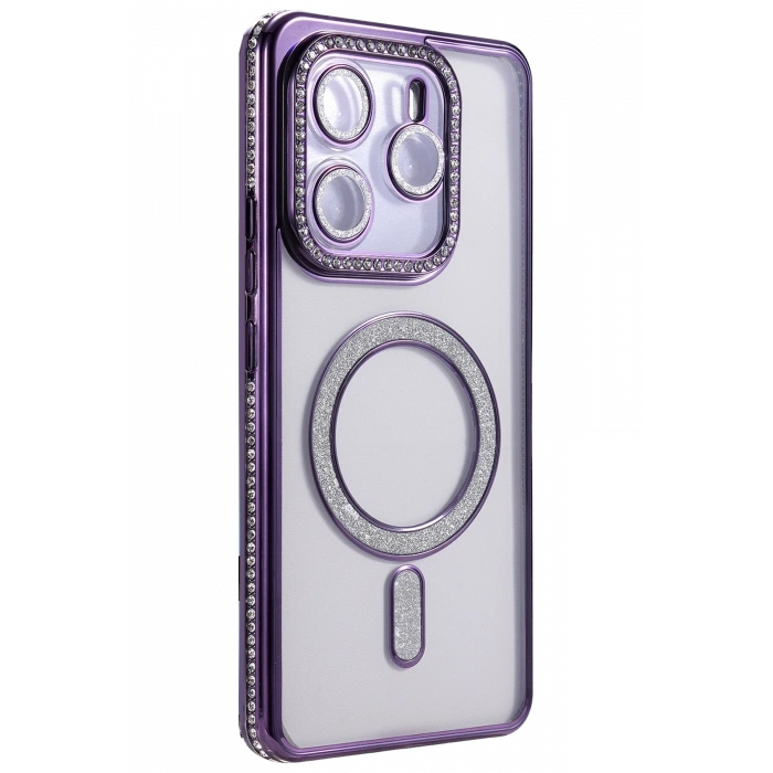 HarmonyAura Xiaomi Redmi Note 14 4G Joke Simli Magneticsafe Kılıf - Derin Mor