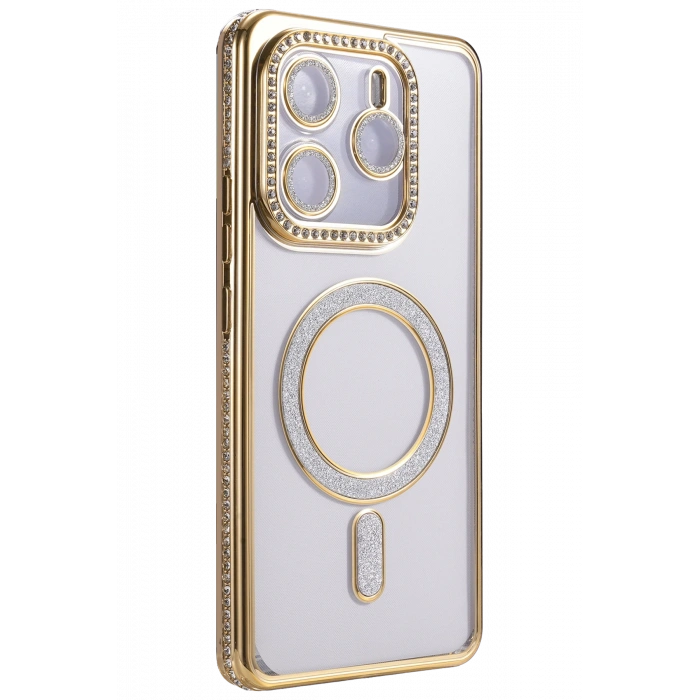 HarmonyAura Xiaomi Redmi Note 14 4G Joke Simli Magneticsafe Kılıf - Gold