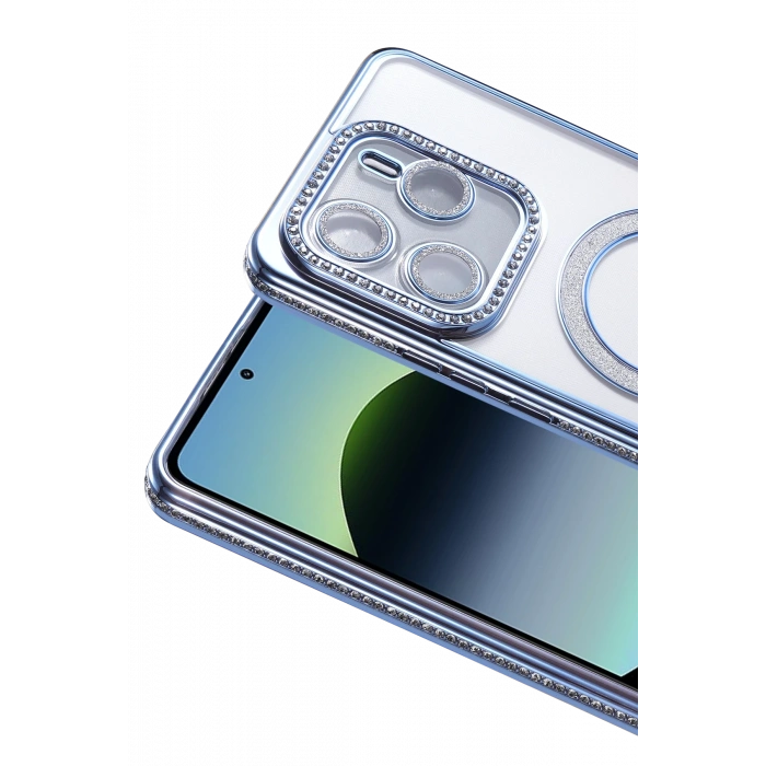 HarmonyAura Xiaomi Redmi Note 14 4G Joke Simli Magneticsafe Kılıf - Mavi