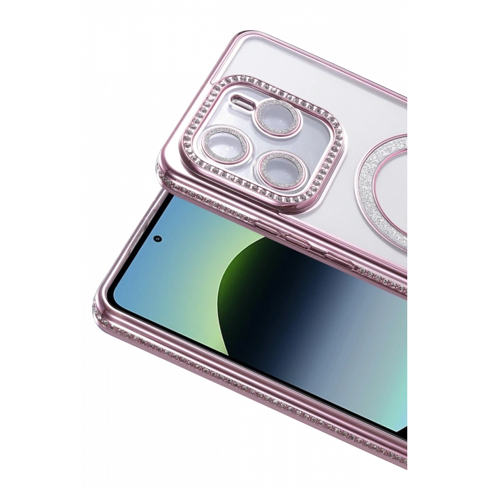 HarmonyAura Xiaomi Redmi Note 14 4G Joke Simli Magneticsafe Kılıf - Pembe