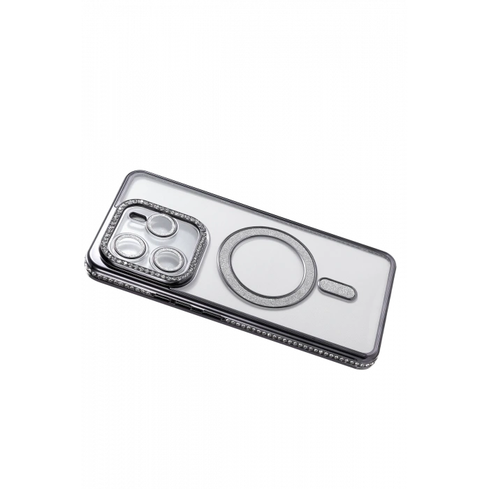 HarmonyAura Xiaomi Redmi Note 14 4G Joke Simli Magneticsafe Kılıf - Siyah